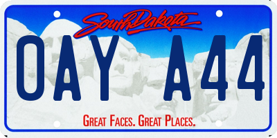 SD license plate 0AYA44