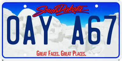 SD license plate 0AYA67