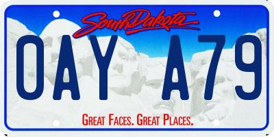 SD license plate 0AYA79