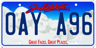 SD license plate 0AYA96