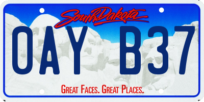 SD license plate 0AYB37