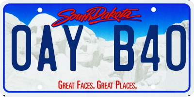 SD license plate 0AYB40