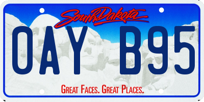 SD license plate 0AYB95