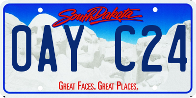 SD license plate 0AYC24