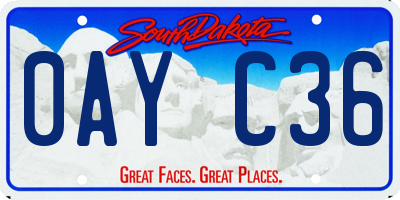 SD license plate 0AYC36