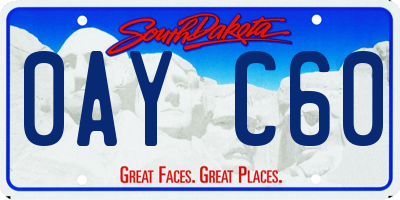 SD license plate 0AYC60