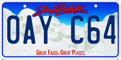 SD license plate 0AYC64