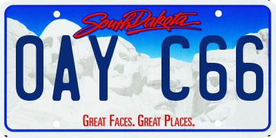 SD license plate 0AYC66