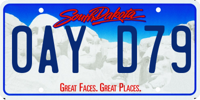SD license plate 0AYD79