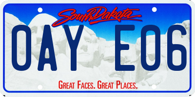 SD license plate 0AYE06