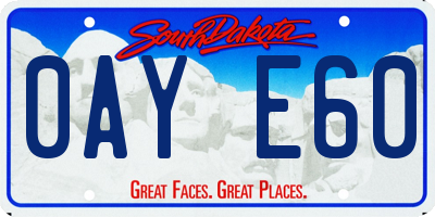 SD license plate 0AYE60