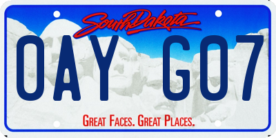 SD license plate 0AYG07