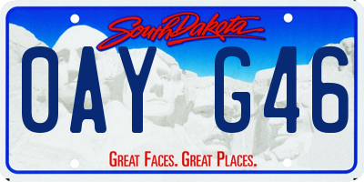 SD license plate 0AYG46
