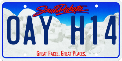 SD license plate 0AYH14