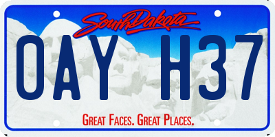 SD license plate 0AYH37