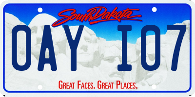 SD license plate 0AYI07