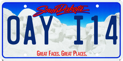 SD license plate 0AYI14