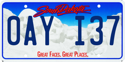 SD license plate 0AYI37