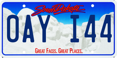 SD license plate 0AYI44