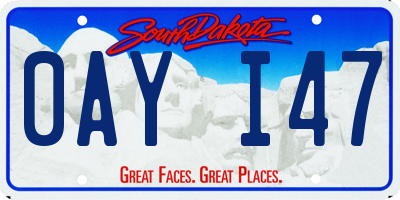 SD license plate 0AYI47