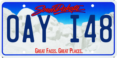 SD license plate 0AYI48