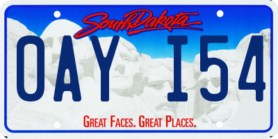 SD license plate 0AYI54