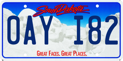 SD license plate 0AYI82
