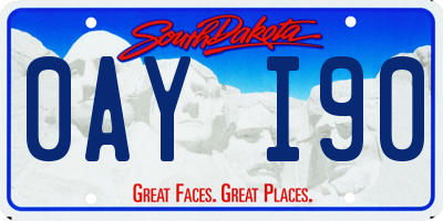 SD license plate 0AYI90