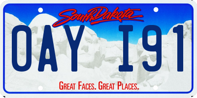 SD license plate 0AYI91