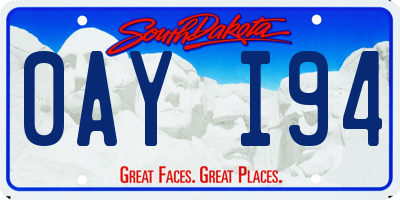 SD license plate 0AYI94