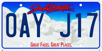 SD license plate 0AYJ17