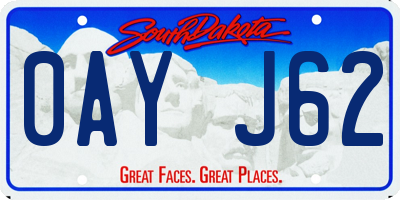 SD license plate 0AYJ62