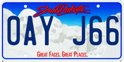 SD license plate 0AYJ66