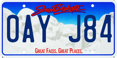 SD license plate 0AYJ84