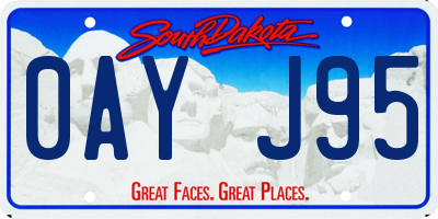 SD license plate 0AYJ95