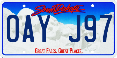 SD license plate 0AYJ97