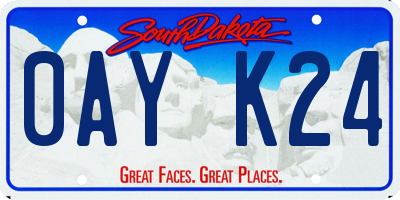 SD license plate 0AYK24