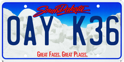 SD license plate 0AYK36