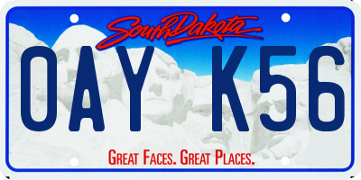 SD license plate 0AYK56