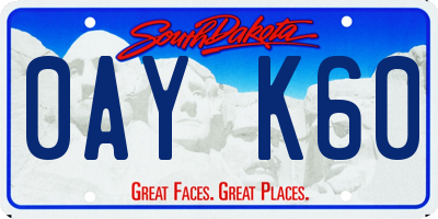 SD license plate 0AYK60
