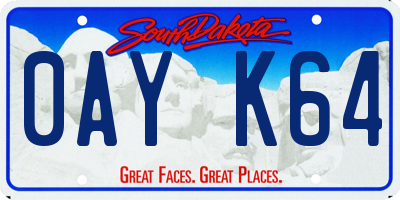 SD license plate 0AYK64