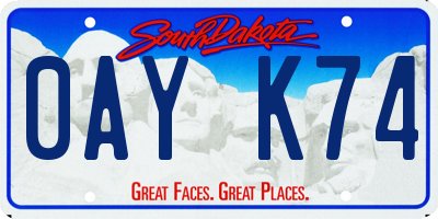 SD license plate 0AYK74
