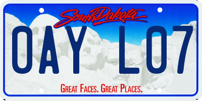 SD license plate 0AYL07