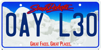 SD license plate 0AYL30