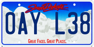 SD license plate 0AYL38