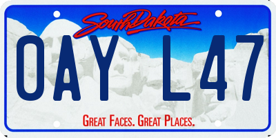 SD license plate 0AYL47
