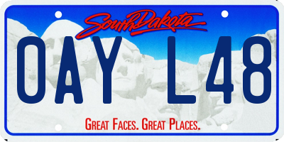 SD license plate 0AYL48