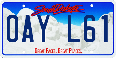 SD license plate 0AYL61