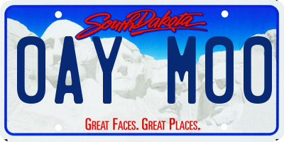 SD license plate 0AYM00