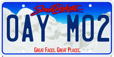 SD license plate 0AYM02